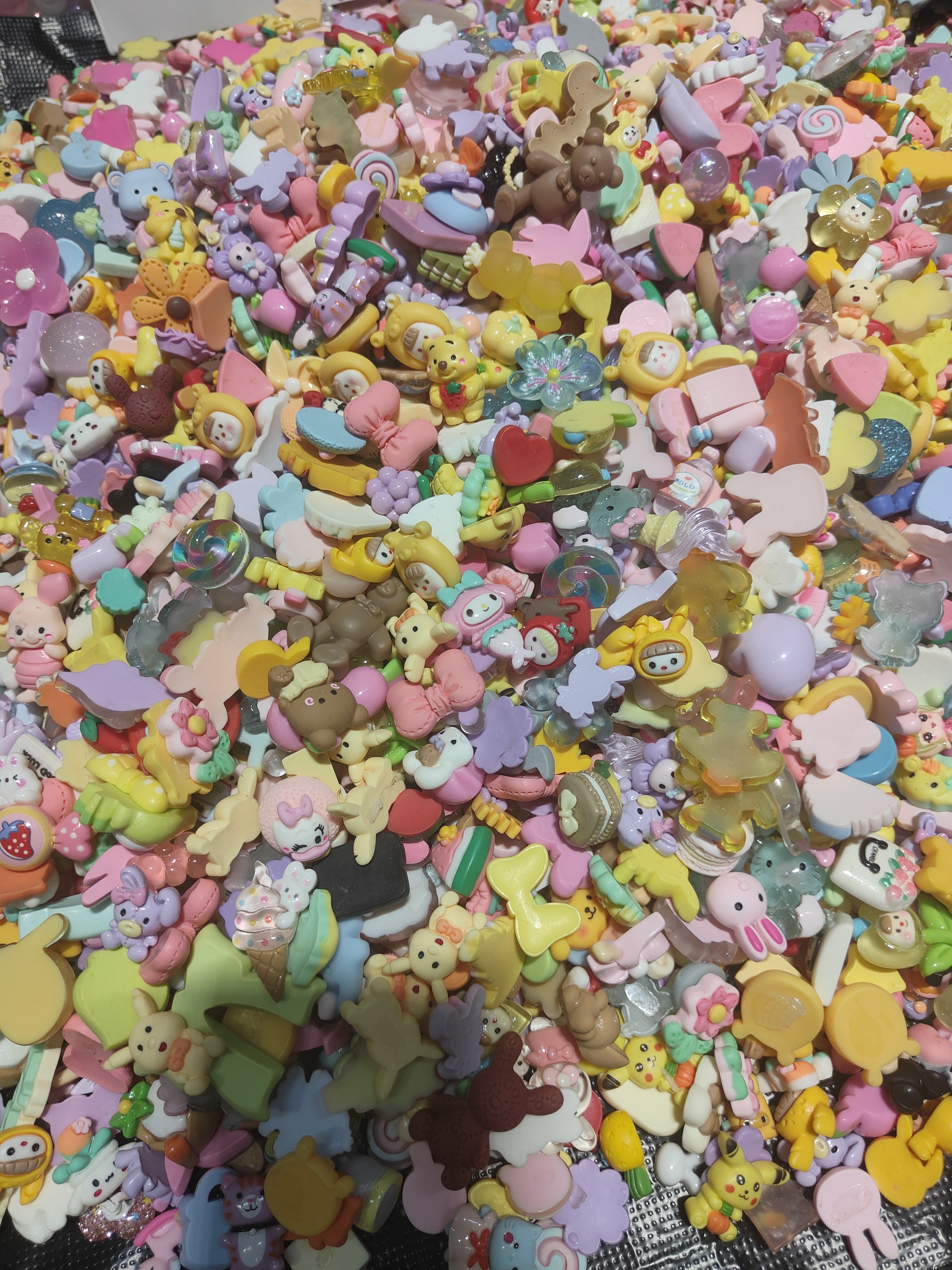 手工diy树脂产品卡通亮面混装配件饰品可发卡手机壳材质发夹发饰