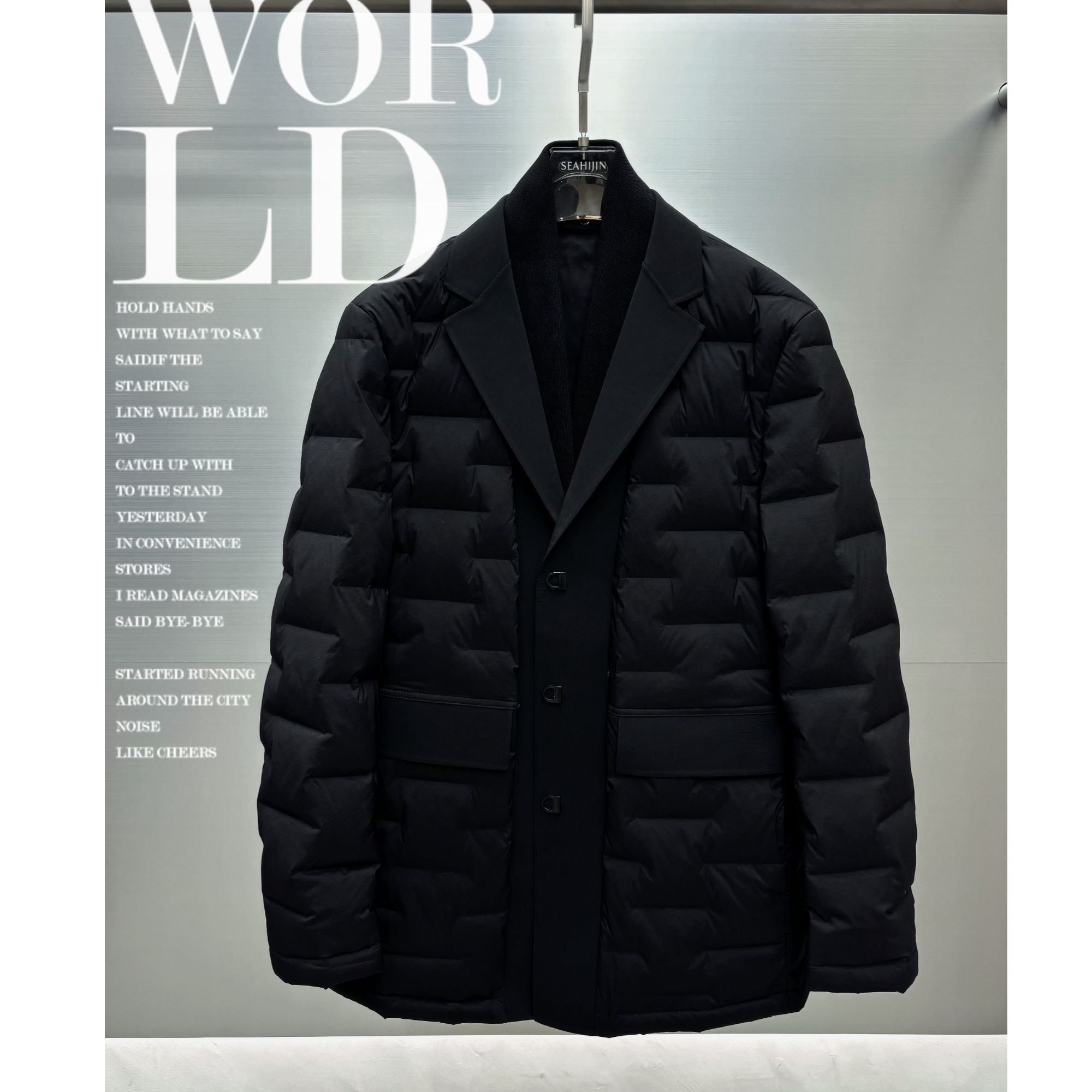 K哥男装男士时尚休闲百搭潮流修身轻薄商务保暖冬季加厚外套西装