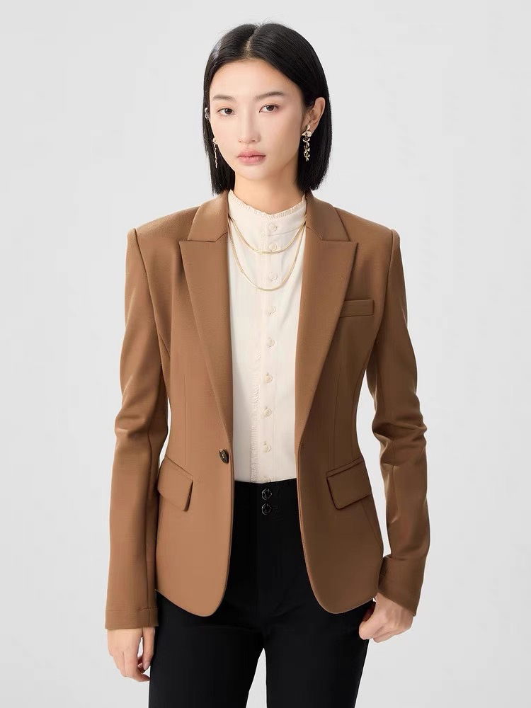 哥弟修身职业通勤短款小西装韩版西服休闲外套女1400757正装气质