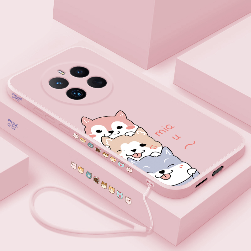 适用于realmegt5pro手机壳卡通创意三只狗狗真我GT5Pro手机套GT5P