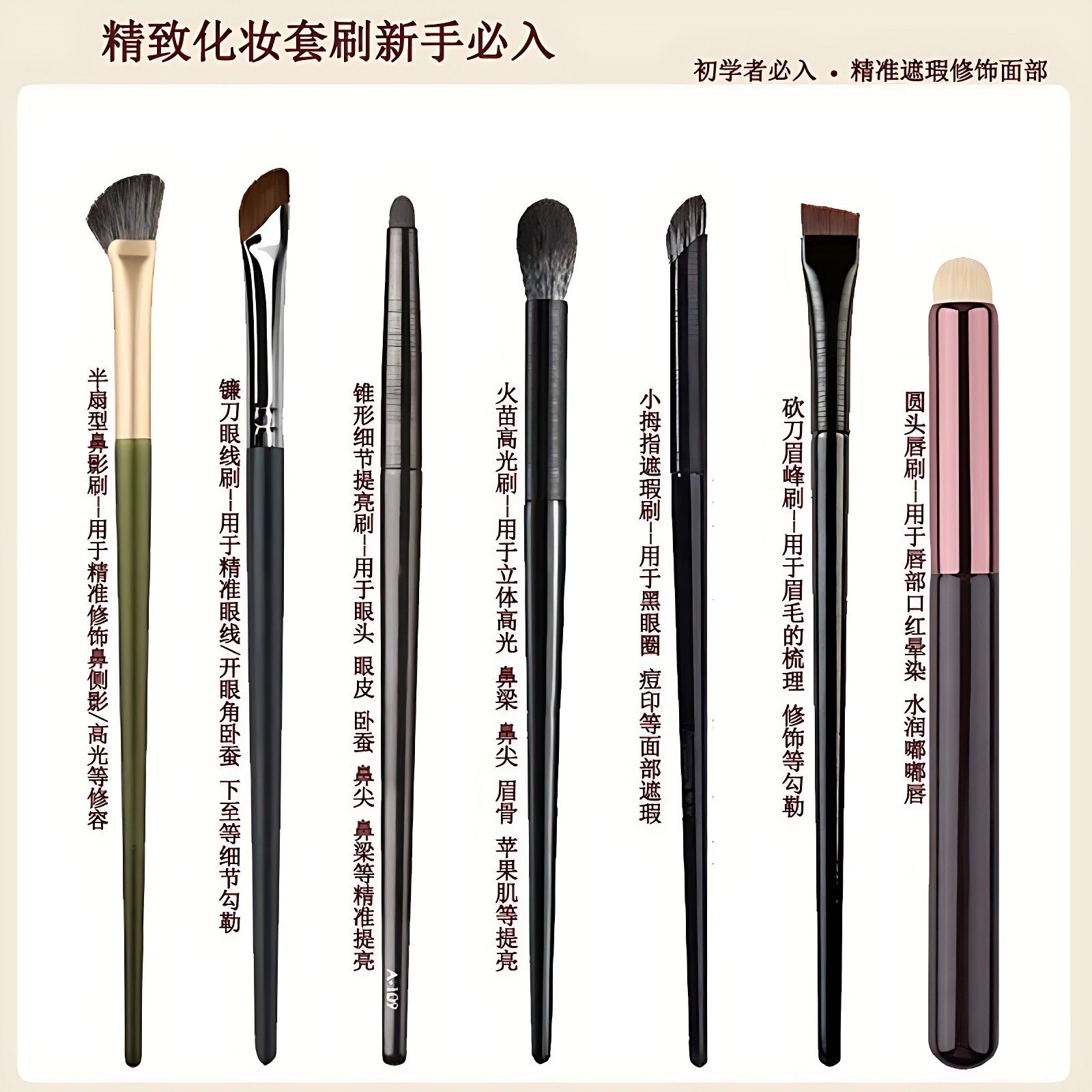 鼻影刷沧州软毛眼影刷修容卧蚕化妆刷刷子腮红刷