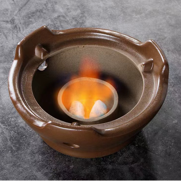 奕寿平定亮晶晶酒精炉酒精锅泥炉带盖无釉