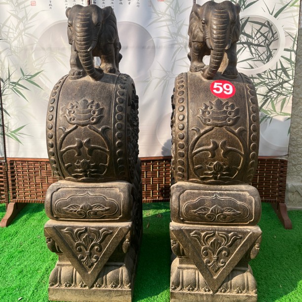 青石门墩抱鼓石，厂家直销，不包邮手工老物件雕刻工艺品复古大号