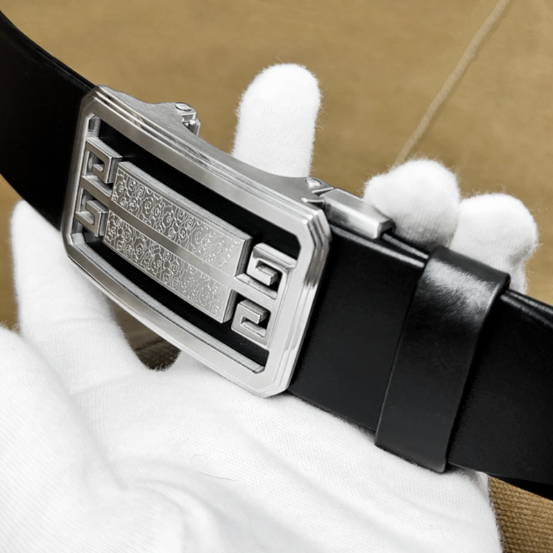 新品真牛皮皮带手工真皮腰带头层牛皮男士自动扣商务休闲裤腰带款