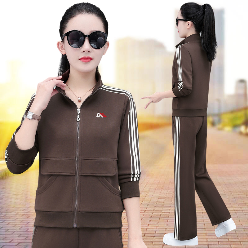 女士运动套装女春季2024年新款小个子休闲跑步春秋拉链卫衣两件套