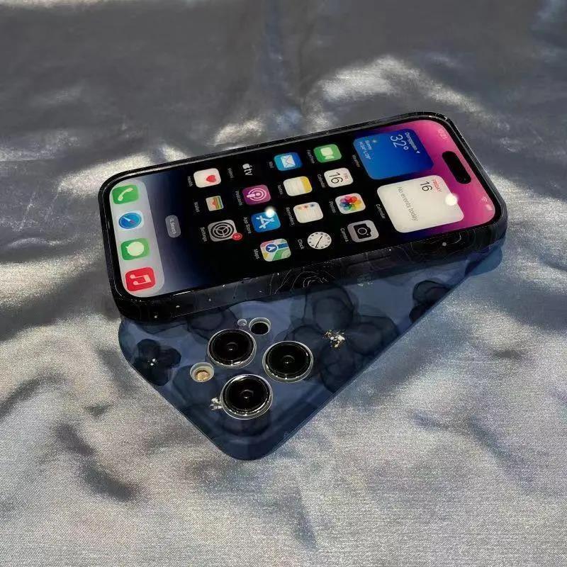新款暗夜玫瑰苹果15菲林壳iphone13手机壳12全包11保护壳xr硬防摔
