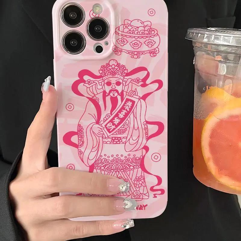 靓壳粉财神爷适用苹果华为vivooppo小米iphone14promax菲林手机壳