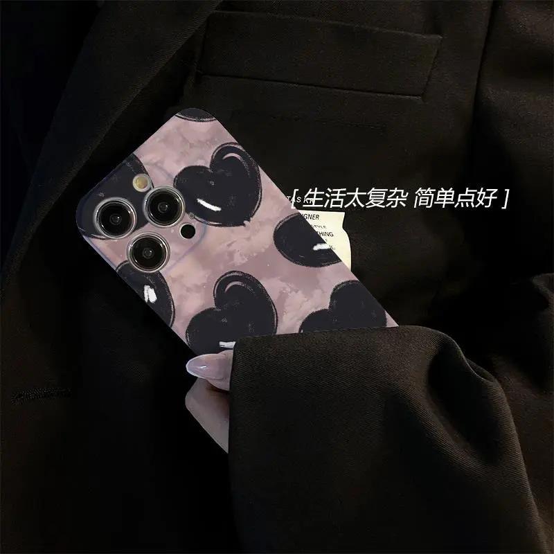 靓壳苹果13promax手机壳新款iPhone14爱心12简约15小众xs菲林xr防