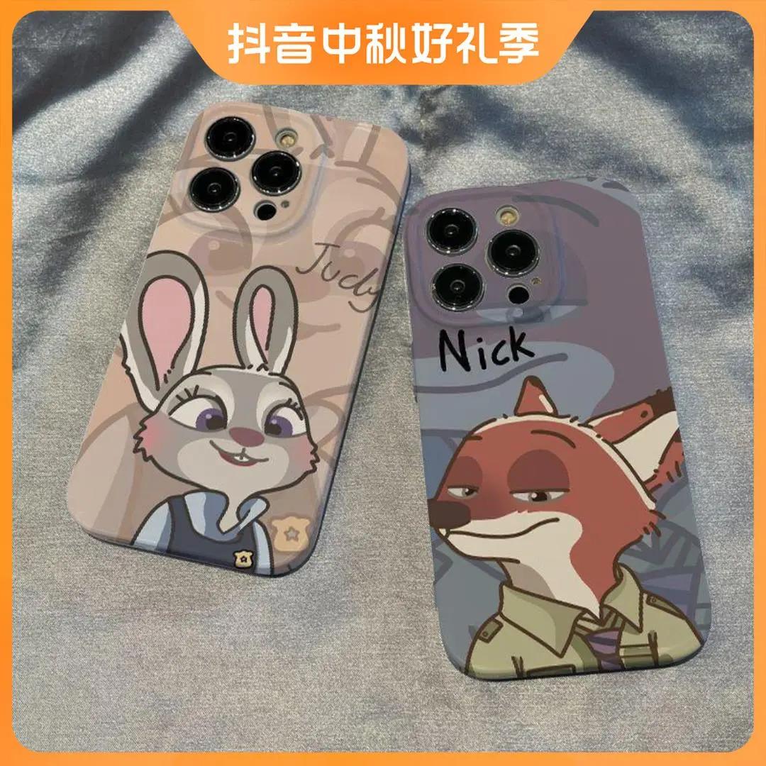 靓壳疯狂动物城朱迪苹果14plus13promax手机壳iPhonexs全包12xr菲