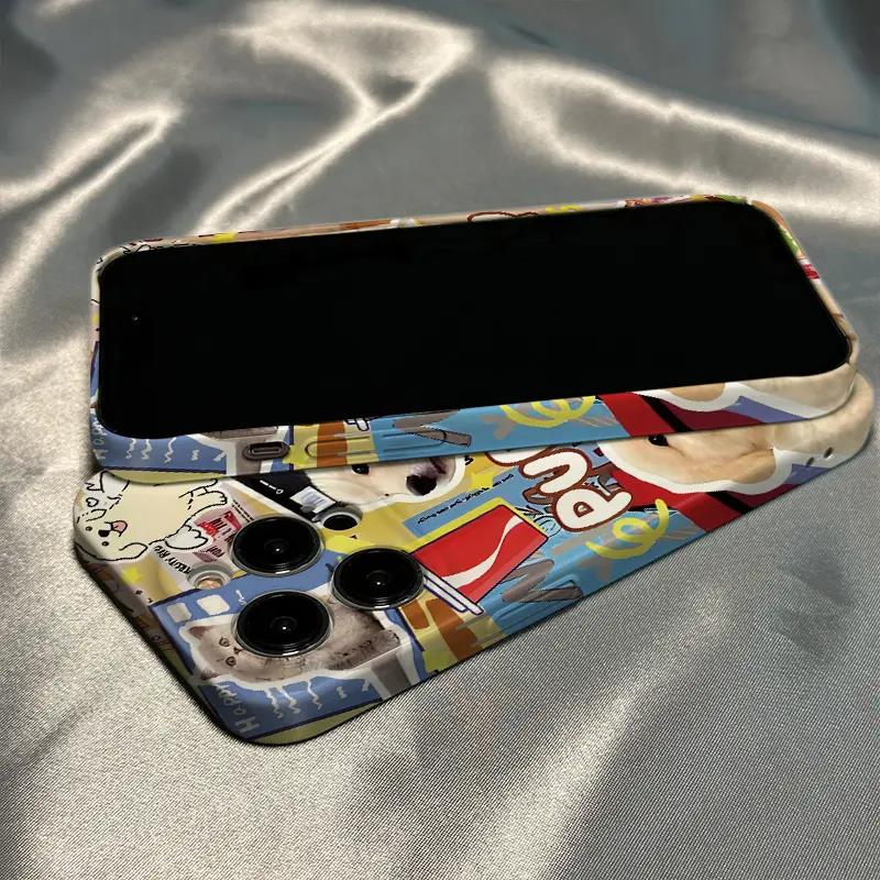 汉堡小金毛适用iphone14promax苹果13手机壳情侣耐磨菲林壳全包防
