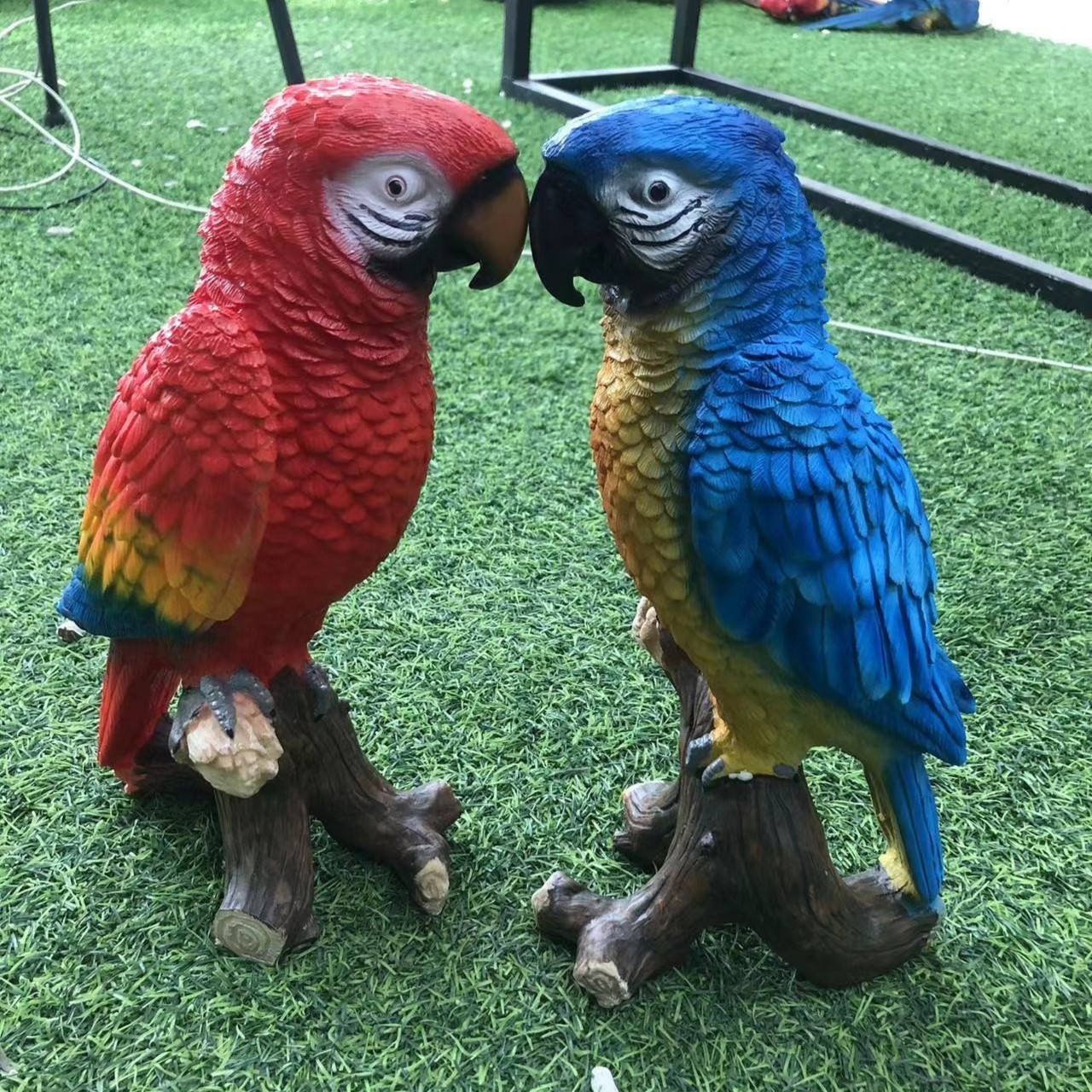 木桩鹦鹉摆件可爱治愈小物 电视柜装饰品摆件客厅布置家居用品