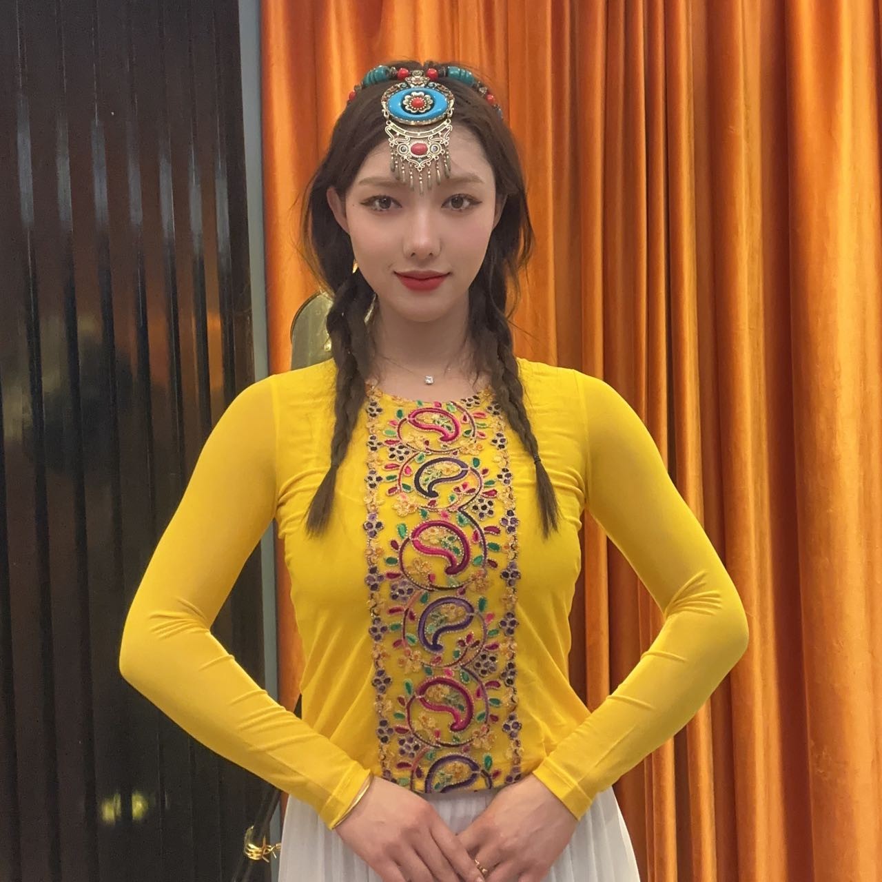 T-05时尚百搭民族风巴达木T恤/高密度网纱女士装女款服装短款舞台