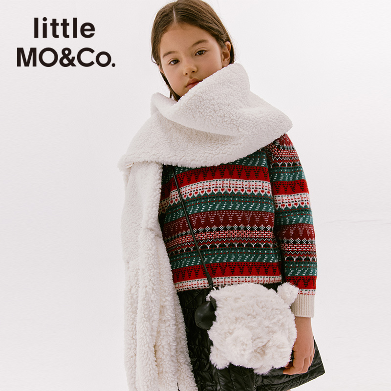 little moco童装冬装新年毛衣儿童男女童毛织上衣毛衣#KBA4SWT017