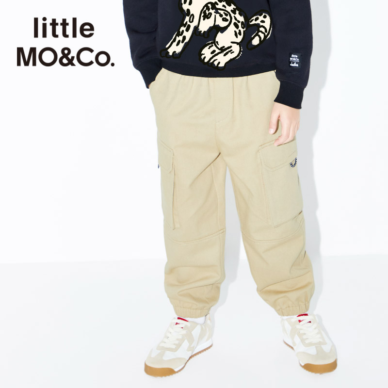 little moco童装休闲男童宽松裤装新款帅气工装长裤子#KBO4PAT003
