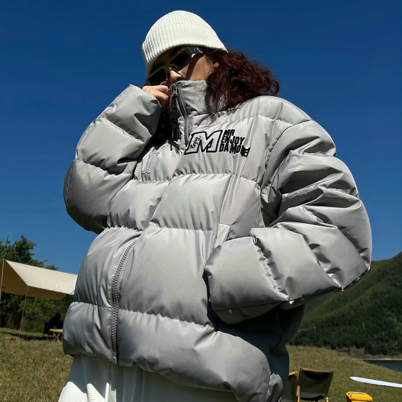 新款MEDM 刺绣基础羽绒服冬季美式短款休闲防风保暖外套男士潮