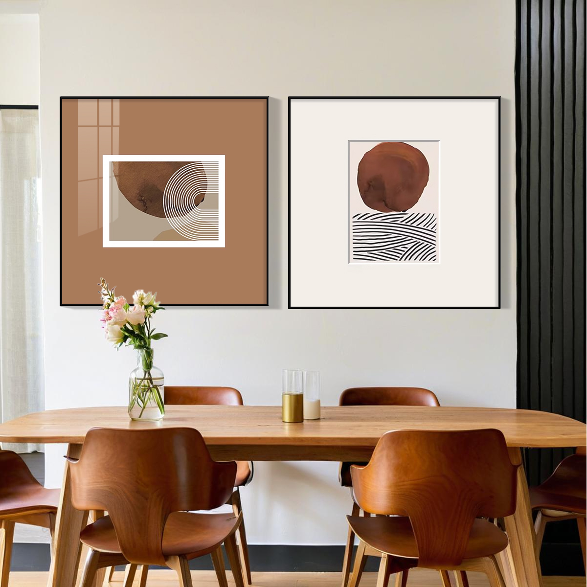 17款餐厅画铝合金方形餐厅画线条餐厅画黑白餐厅画客厅背景墙挂画