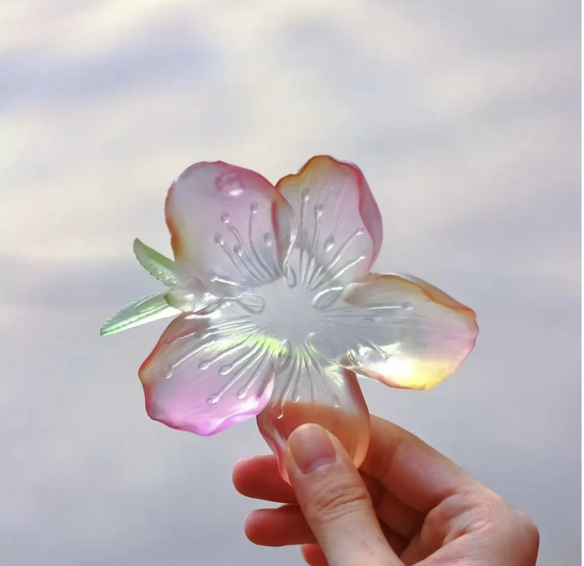 伴斤茶舍 心缘堂  十二花神琉璃摆件 茶托香氛器精致首饰茶道透明