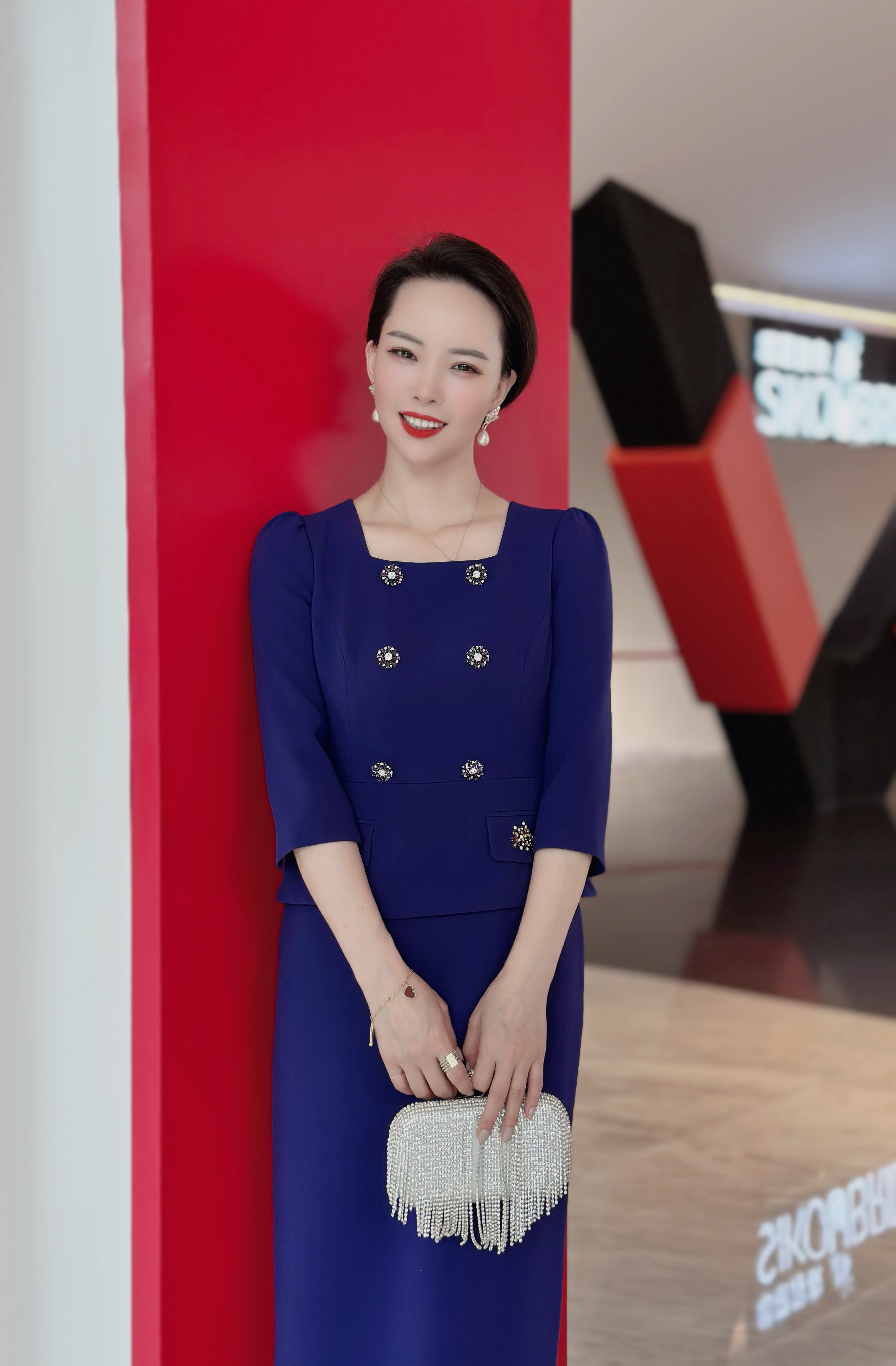 红印象高定喜婆婆喜妈妈优雅端庄气质晚宴婚宴礼服