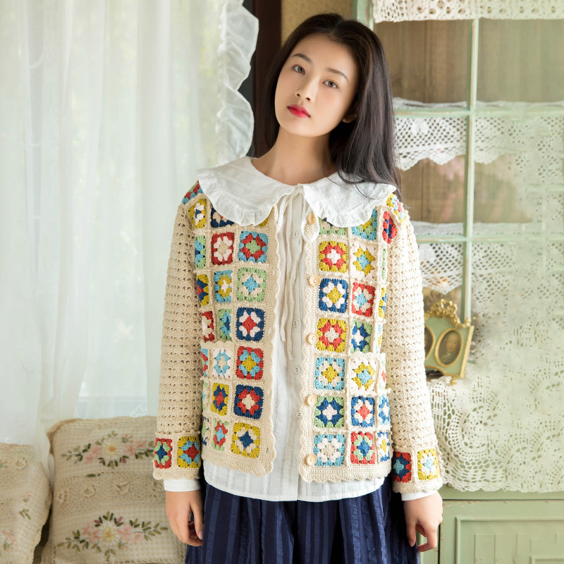 苏苏姐家森语祖母方格拼花衣材料包