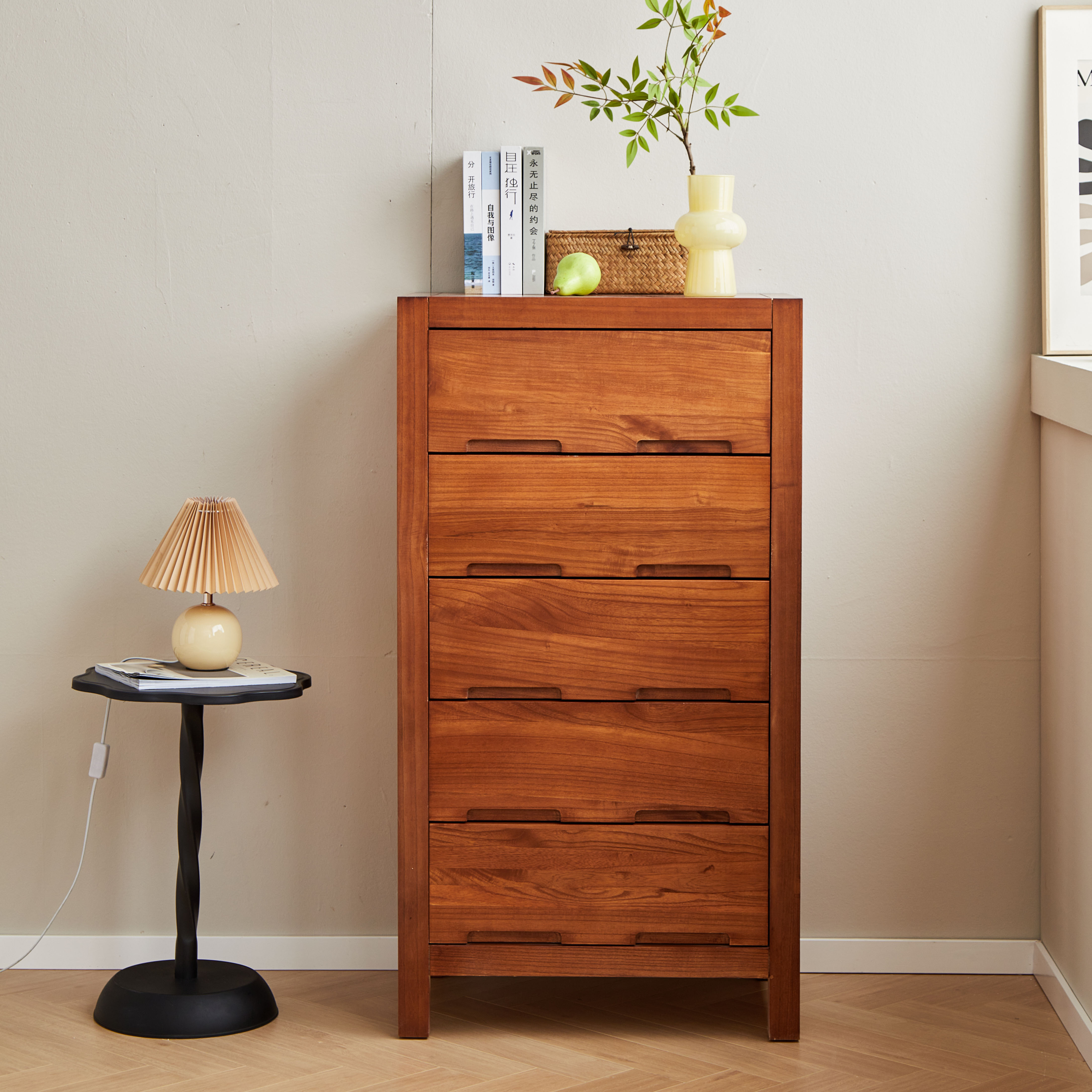 65-5全实木斗柜卧室储物柜客厅收纳柜床尾柜