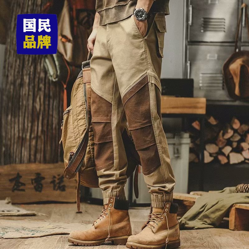 【小扬哥推荐】美式多口袋战术裤重磅工装裤男显瘦直筒大码哈伦男