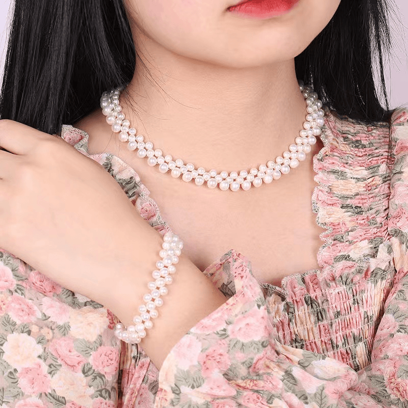 小米珠手工编织4mm小米珠项链