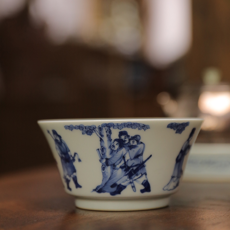  鼎宗妙也景德镇纯手工手绘陶瓷 人物杯杯