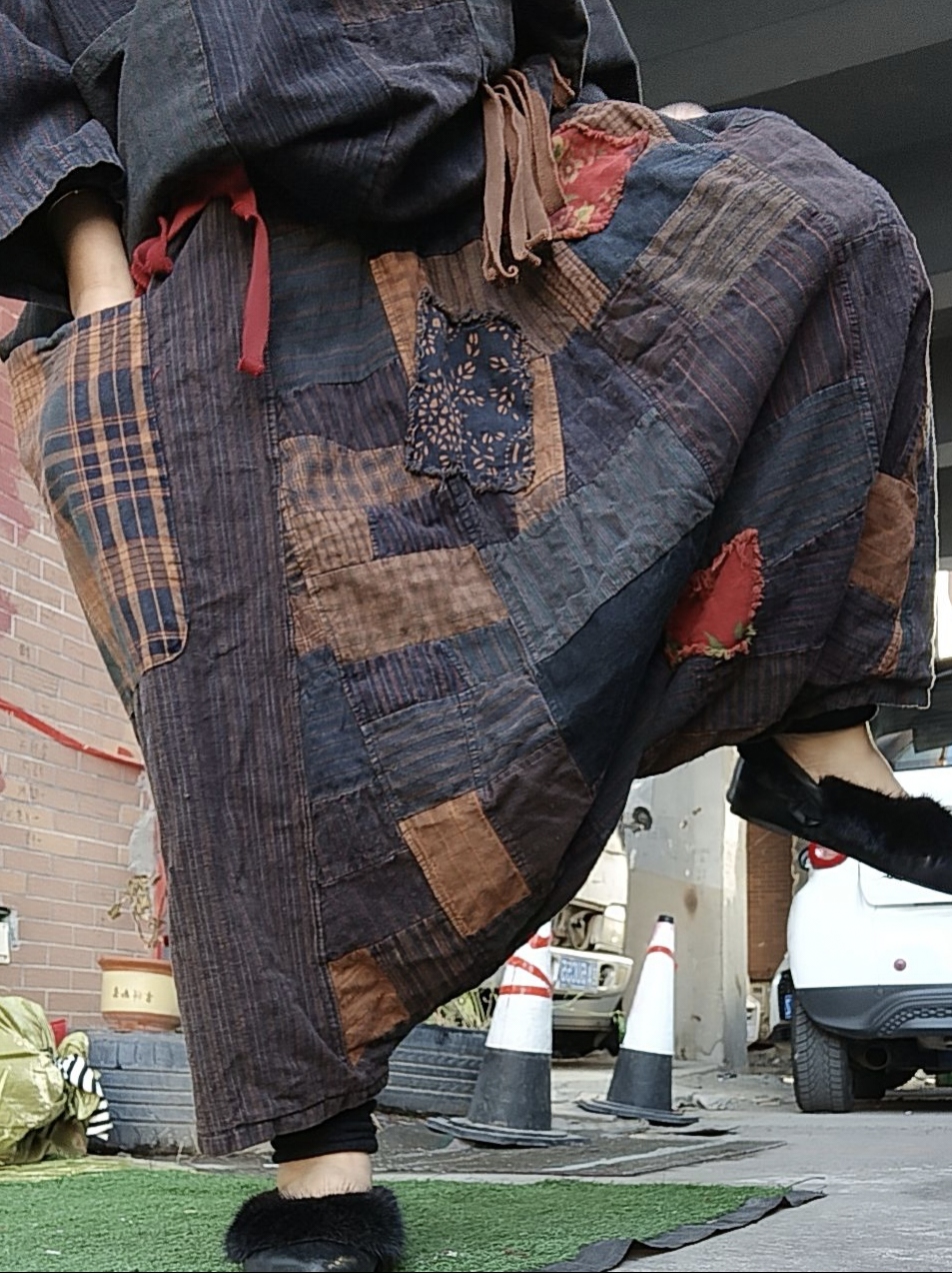 无吊牌磨白做旧拼块老布裤子直播间自选色