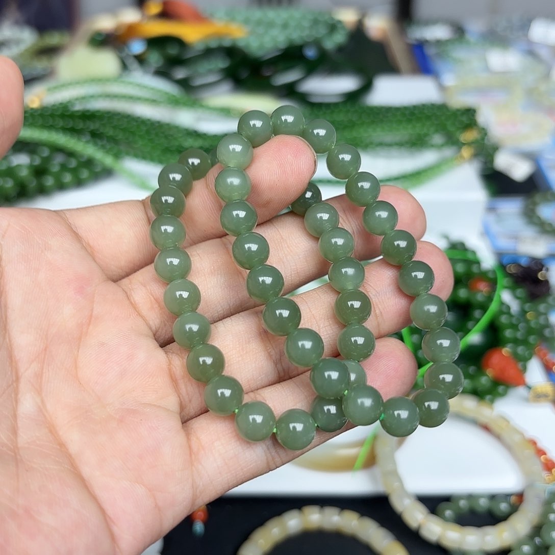 和田玉手链拍一发一多样性未镶嵌