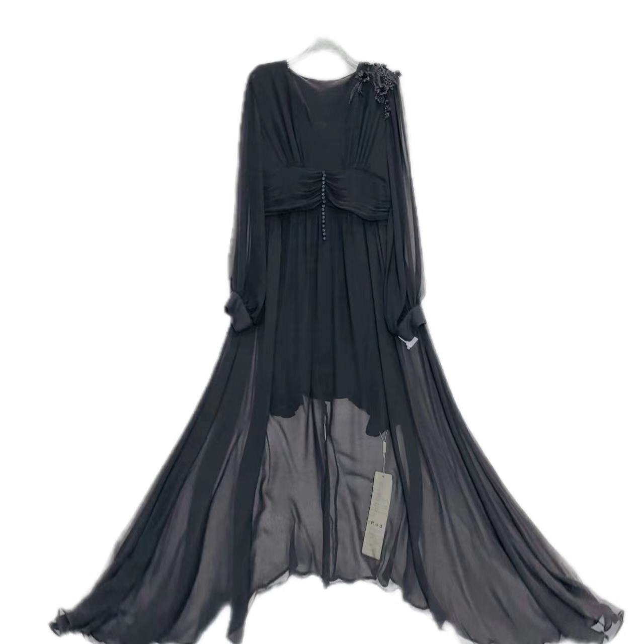 【丫丫-禾枫原创】重磅100%桑蚕丝连衣裙YW3022A-1