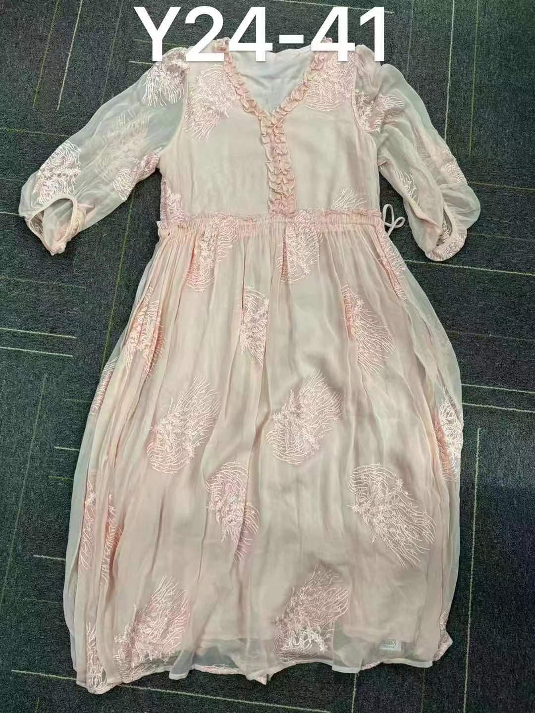 【丫丫-禾枫原创】重磅100%桑蚕丝连衣裙Y24-41