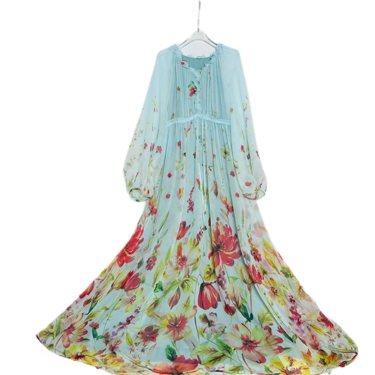 【丫丫-禾枫原创】重磅100%桑蚕丝连衣裙Y24C9087