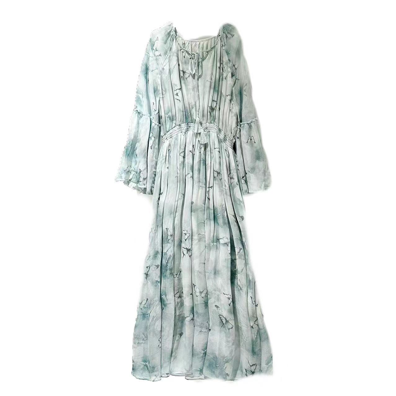 【2024-真丝原创】重磅100桑蚕丝连衣裙YR24D253-15