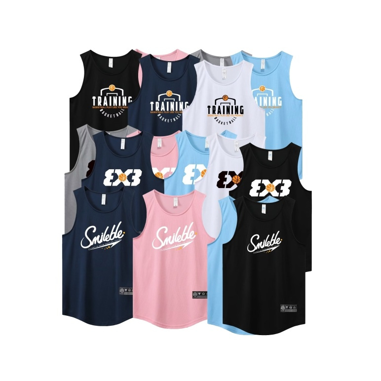 3X3篮球背心美式运动无袖投篮服男跑步训练速干衣夏季健身衣透气