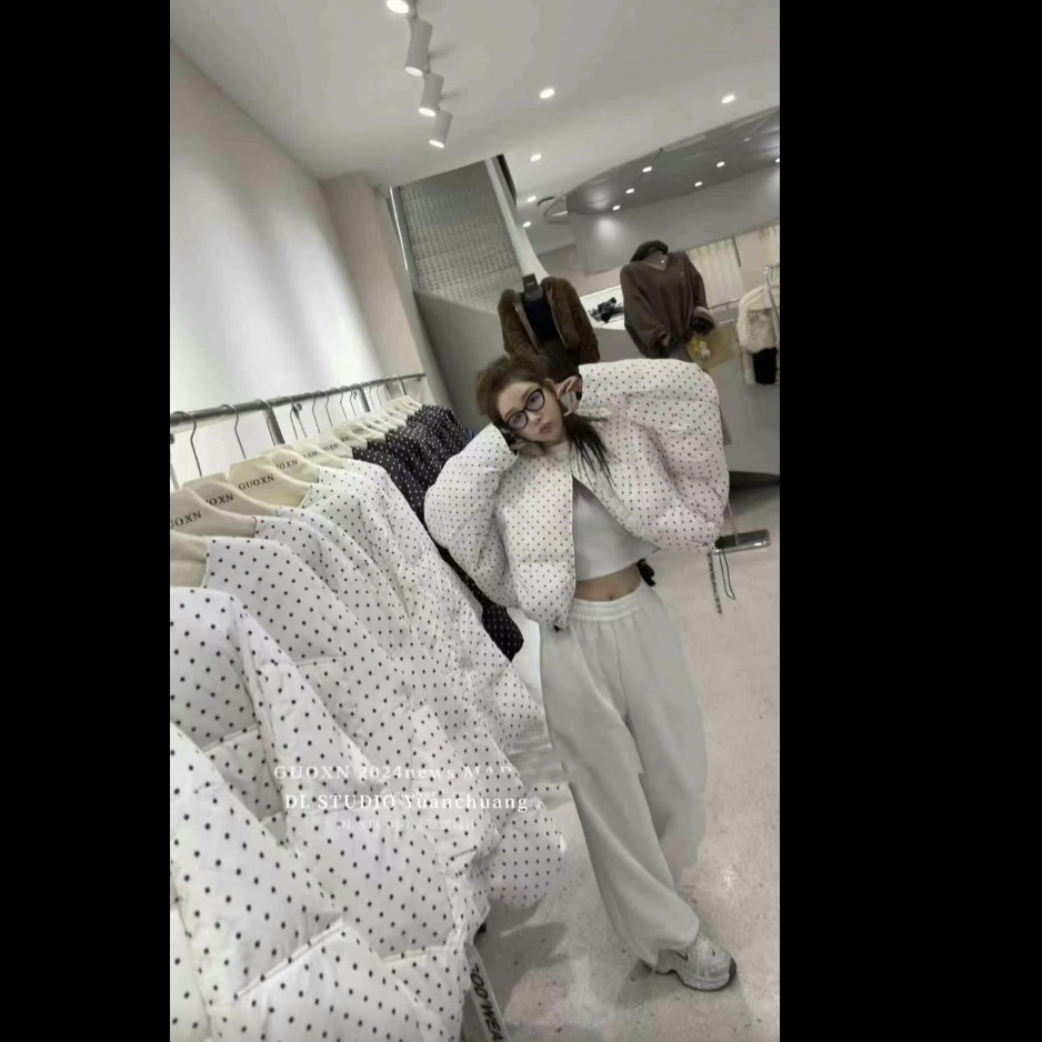 冬季新款【洋气波点】慵懒短款棉服