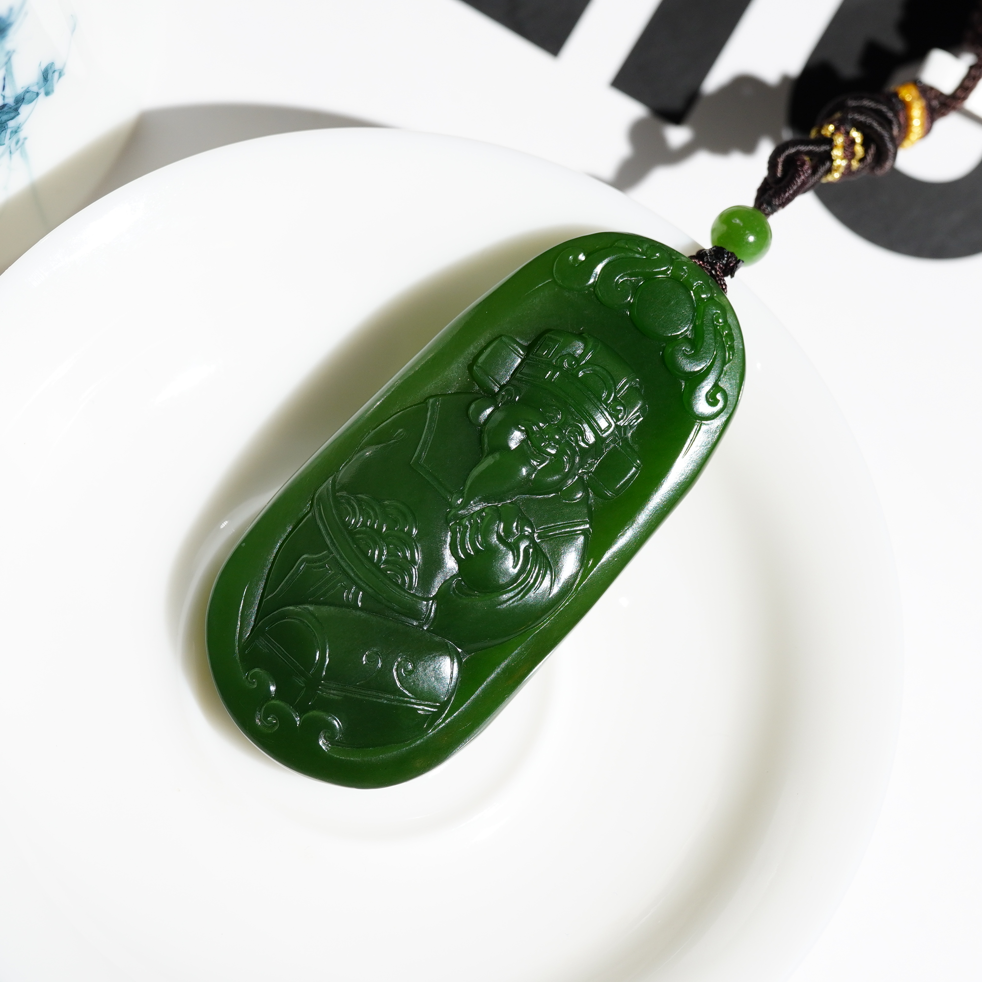 【杨老师甄选】碧玉财神吊坠 22500