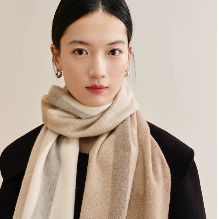 Wensli/万事利秋冬山羊绒围巾保暖围脖-秋半
