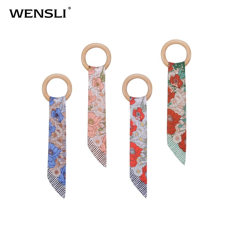 Wensli/万事利时尚气质优雅百搭桑蚕丝双面印花女小方巾-丽芙花园