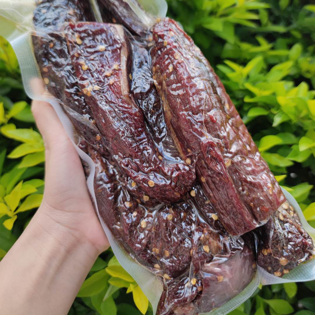 云南景谷特产本地黄牛干巴牛肉干500克/1000克真空包装顺丰包邮