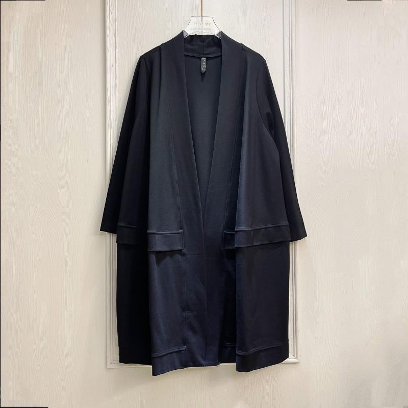 2025春秋新款欧货时尚简约气质中长款风衣黑色宽松百搭女装外套潮