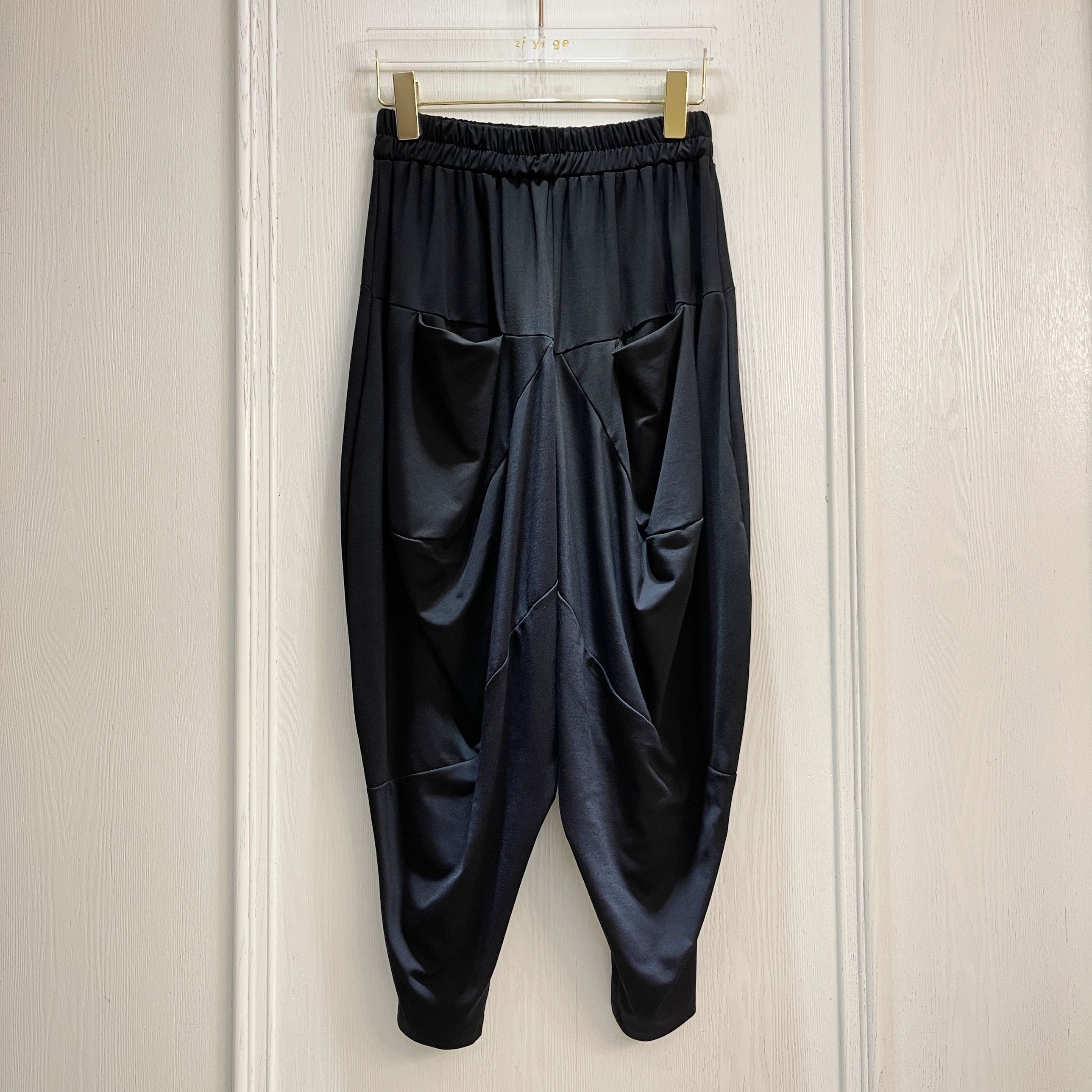 欧洲站2025春秋新款大码个性小脚女士八分裤灯笼裤哈伦裤吊裆垮裤