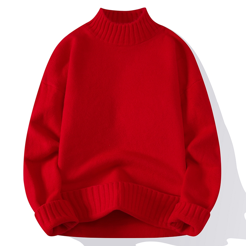 爆款潮流高品质宽松慵懒圆领情侣毛衣针织衫毛线衣男士简约百搭外