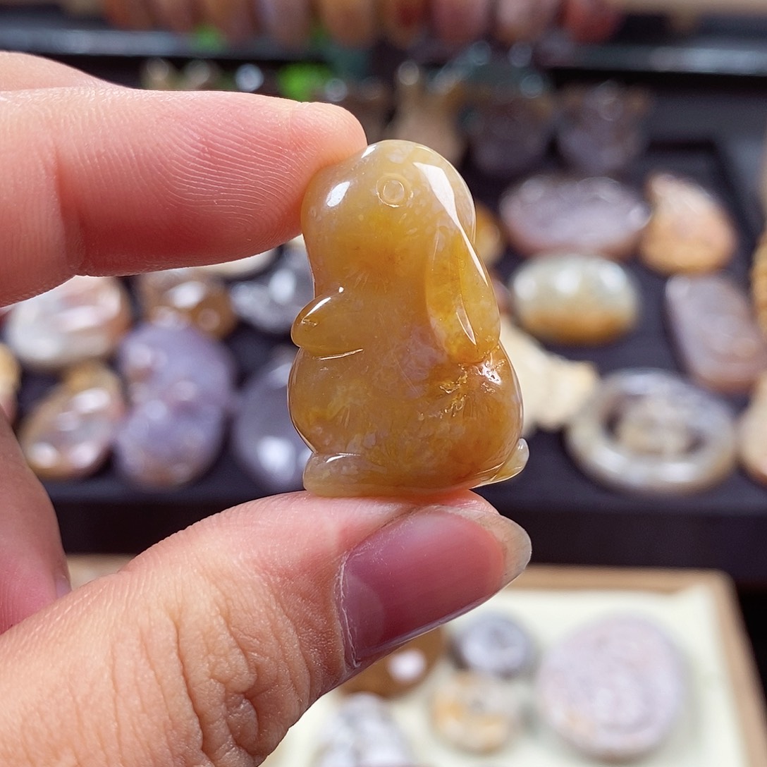 硅化玉颈饰未镶嵌
