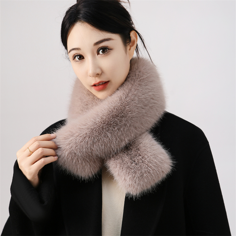 国风汉服围脖双面毛时尚百搭仿皮草保暖围巾韩版狐狸毛毛领脖套女