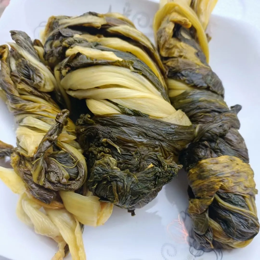新县土特产娇娇小厨娘农家手工剑杆白盐菜500g食用放心
