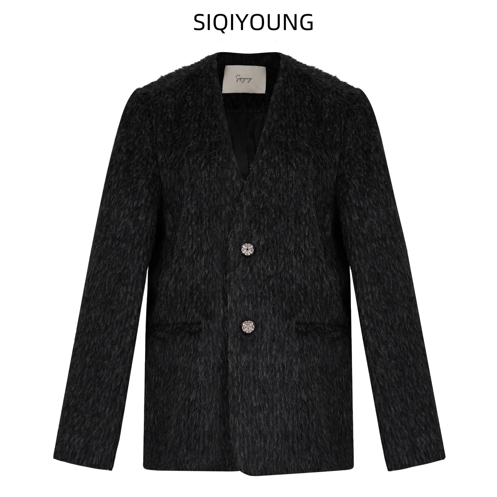 SIQIYOUNG山茶花扣外套
