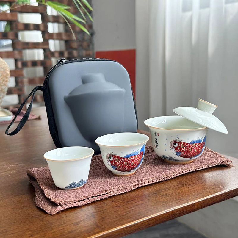 旅行杯鱼快客杯一壶2杯