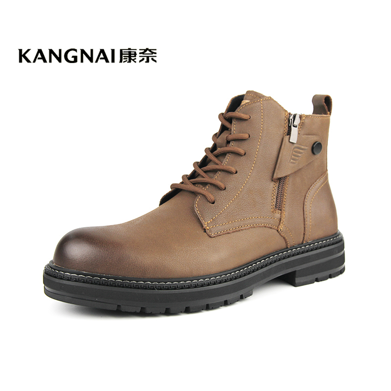 Kangnai/康奈37035专柜正品冬季真皮休闲舒适时尚马丁靴牛皮男鞋