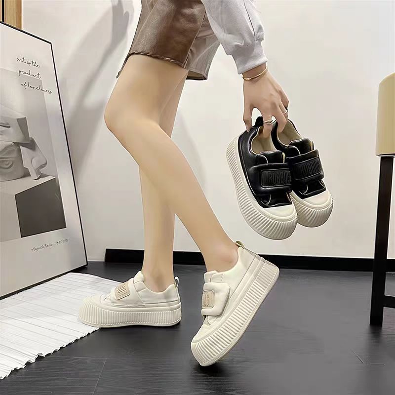 小白鞋女2024春季网红爆款厚底百搭高级感轻便休闲面包鞋76-12Q