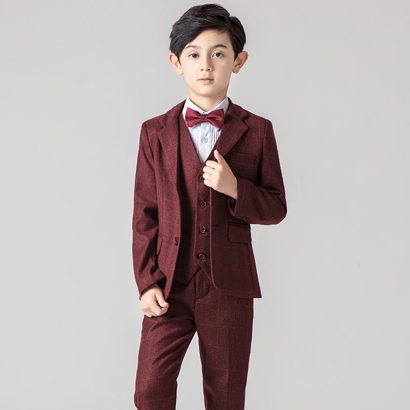 儿童西装套装花童礼服男孩韩版童装男童小西服宝宝钢琴演出服秋冬